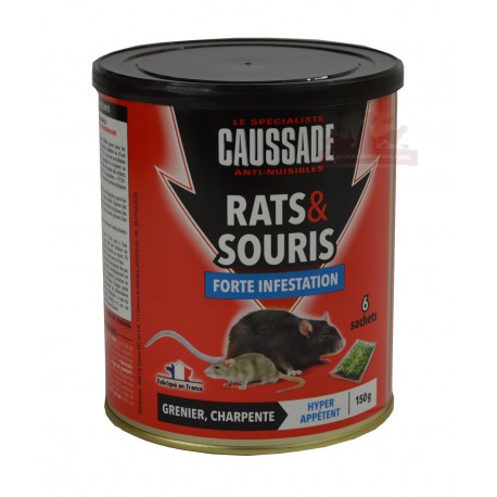 Raticide Souricide Céréales Forte Infestation 150g