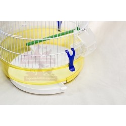 Cage oiseaux ronde Violette avec bac transparent