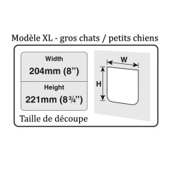 Chatière verrouillable 4 positions